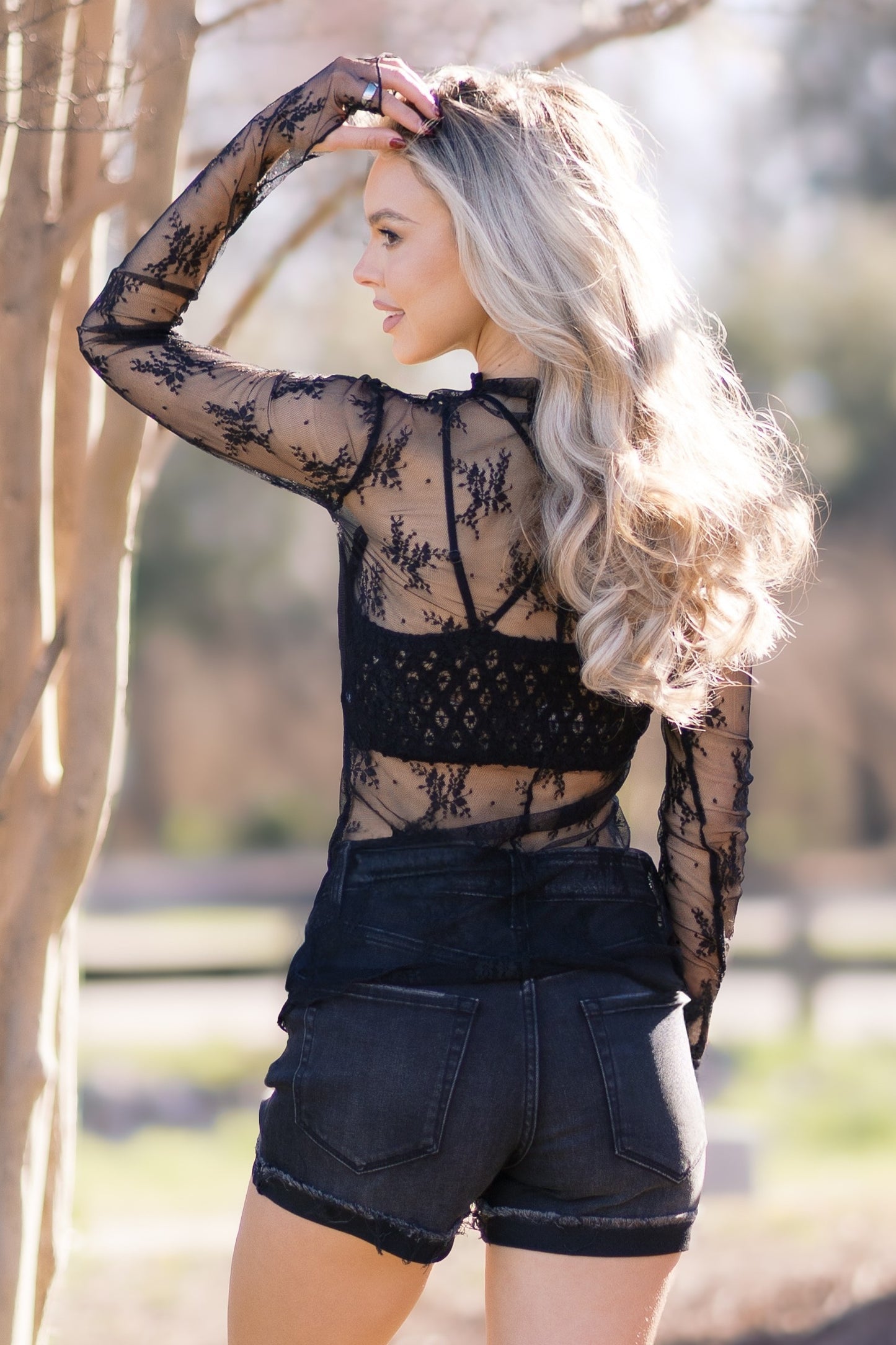 Black Lace Embrace Top